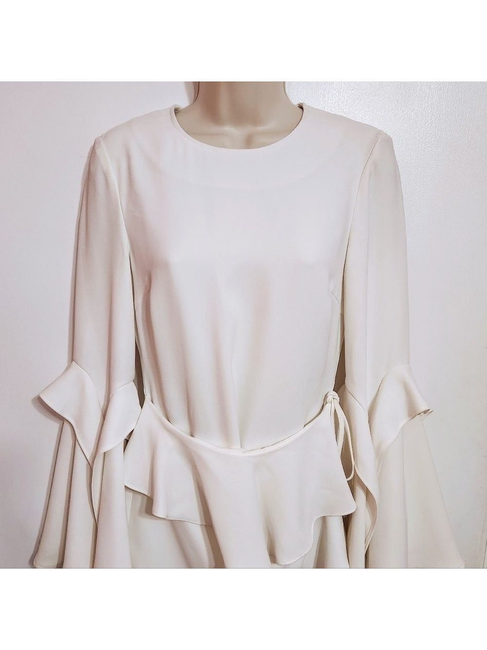 Rebecca Vallance White Mini Flare Dress US 2 - Picture 3 of 12
